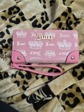 Juicy Couture Pink Logo Wristlet Wallet
